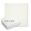 Picture of Canvas White | 19.5" x 19.5" Bullnose Contoured Rounded Back Wicker Chair Cushion - Sunbrella© Fabric
