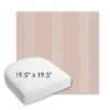 Picture of Caper Blush | 19.5" x 19.5" Bullnose Contoured Rounded Back Wicker Chair Cushion - Sunbrella© Fabric
