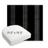 Picture of Caper Onyx | 19.5" x 19.5" Bullnose Contoured Rounded Back Wicker Chair Cushion - Sunbrella© Fabric