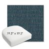 Picture of Cassava Lagoon | 19.5" x 19.5" Bullnose Contoured Rounded Back Wicker Chair Cushion - Sunbrella© Fabric