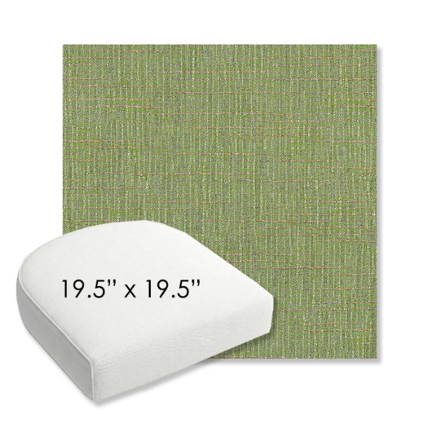 Picture of Cassava Spring | 19.5" x 19.5" Bullnose Contoured Rounded Back Wicker Chair Cushion - Sunbrella© Fabric