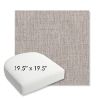 Picture of Cassava Stone | 19.5" x 19.5" Bullnose Contoured Rounded Back Wicker Chair Cushion - Sunbrella© Fabric