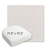 Picture of Cassava White | 19.5" x 19.5" Bullnose Contoured Rounded Back Wicker Chair Cushion - Sunbrella© Fabric