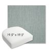 Picture of Cast Mist | 19.5" x 19.5" Bullnose Contoured Rounded Back Wicker Chair Cushion - Sunbrella© Fabric