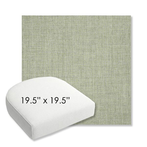 Picture of Cast Oasis | 19.5" x 19.5" Bullnose Contoured Rounded Back Wicker Chair Cushion - Sunbrella© Fabric