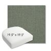 Picture of Cast Sage | 19.5" x 19.5" Bullnose Contoured Rounded Back Wicker Chair Cushion - Sunbrella© Fabric