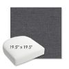 Picture of Cast Twilight | 19.5" x 19.5" Bullnose Contoured Rounded Back Wicker Chair Cushion - Sunbrella© Fabric