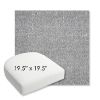 Picture of Chartres Gull | 19.5" x 19.5" Bullnose Contoured Rounded Back Wicker Chair Cushion - Sunbrella© Fabric