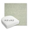 Picture of Chartres Mist | 19.5" x 19.5" Bullnose Contoured Rounded Back Wicker Chair Cushion - Sunbrella© Fabric