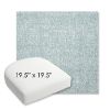Picture of Chartres Opal | 19.5" x 19.5" Bullnose Contoured Rounded Back Wicker Chair Cushion - Sunbrella© Fabric