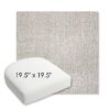Picture of Chartres Silk | 19.5" x 19.5" Bullnose Contoured Rounded Back Wicker Chair Cushion - Sunbrella© Fabric
