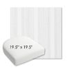 Picture of Compose Linen | 19.5" x 19.5" Bullnose Contoured Rounded Back Wicker Chair Cushion - Sunbrella© Fabric