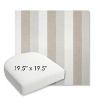 Picture of Direction Linen | 19.5" x 19.5" Bullnose Contoured Rounded Back Wicker Chair Cushion - Sunbrella© Fabric