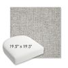 Picture of Dumont Dove | 19.5" x 19.5" Bullnose Contoured Rounded Back Wicker Chair Cushion - Sunbrella© Fabric