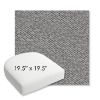 Picture of Dumont Slate | 19.5" x 19.5" Bullnose Contoured Rounded Back Wicker Chair Cushion - Sunbrella© Fabric