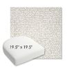 Picture of Dumont Stucco | 19.5" x 19.5" Bullnose Contoured Rounded Back Wicker Chair Cushion - Sunbrella© Fabric
