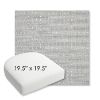 Picture of Embrace Pewter | 19.5" x 19.5" Bullnose Contoured Rounded Back Wicker Chair Cushion - Sunbrella© Fabric
