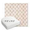 Picture of Etched Angles Congnac | 19.5" x 19.5" Bullnose Contoured Rounded Back Wicker Chair Cushion - Sunbrella© Fabric