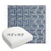 Picture of Figure Indigo | 19.5" x 19.5" Bullnose Contoured Rounded Back Wicker Chair Cushion - Sunbrella© Fabric