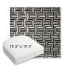 Picture of Figure Onyx | 19.5" x 19.5" Bullnose Contoured Rounded Back Wicker Chair Cushion - Sunbrella© Fabric
