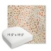 Picture of Flora Sunset | 19.5" x 19.5" Bullnose Contoured Rounded Back Wicker Chair Cushion - Sunbrella© Fabric