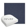 Picture of Heritage Indigo | 19.5" x 19.5" Bullnose Contoured Rounded Back Wicker Chair Cushion - Sunbrella© Fabric