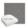 Picture of Heritage Slate | 19.5" x 19.5" Bullnose Contoured Rounded Back Wicker Chair Cushion - Sunbrella© Fabric