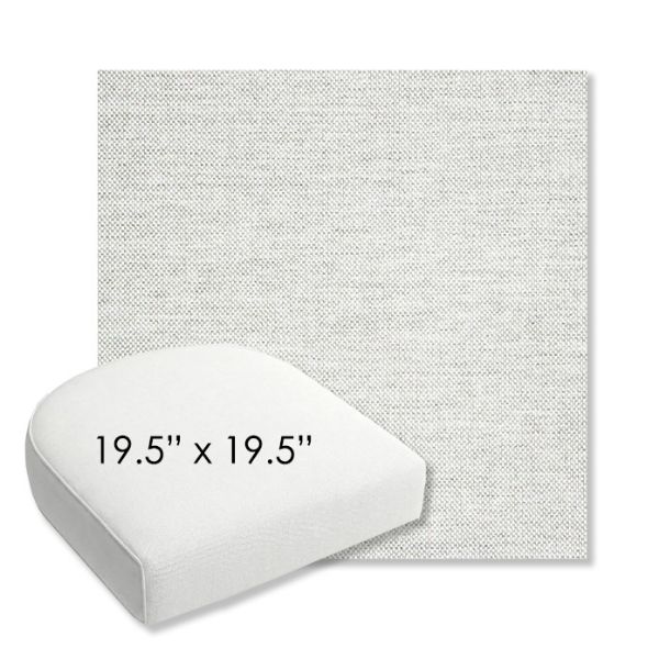 Picture of Idol Cloud | 19.5" x 19.5" Bullnose Contoured Rounded Back Wicker Chair Cushion - Sunbrella© Fabric