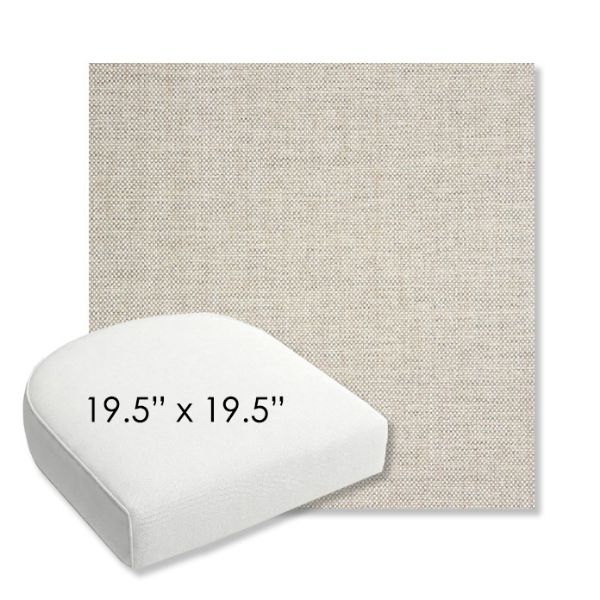 Picture of Idol Seagull | 19.5" x 19.5" Bullnose Contoured Rounded Back Wicker Chair Cushion - Sunbrella© Fabric