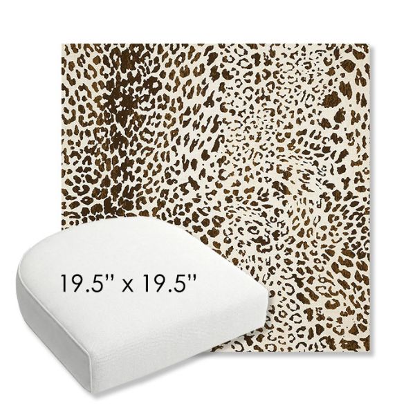Picture of Instinct Espresso | 19.5" x 19.5" Bullnose Contoured Rounded Back Wicker Chair Cushion - Sunbrella© Fabric