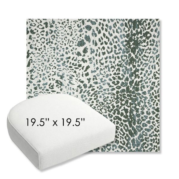 Picture of Instinct Willow | 19.5" x 19.5" Bullnose Contoured Rounded Back Wicker Chair Cushion - Sunbrella© Fabric