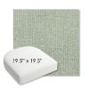 Picture of Kismet Moss | 19.5" x 19.5" Bullnose Contoured Rounded Back Wicker Chair Cushion - Sunbrella© Fabric