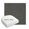 Picture of Kudos Carbon | 19.5" x 19.5" Bullnose Contoured Rounded Back Wicker Chair Cushion - Sunbrella© Fabric