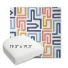 Picture of Labyrinth Fiesta | 19.5" x 19.5" Bullnose Contoured Rounded Back Wicker Chair Cushion - Sunbrella© Fabric