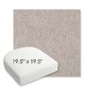 Picture of Leaf Structure Sand | 19.5" x 19.5" Bullnose Contoured Rounded Back Wicker Chair Cushion - Sunbrella© Fabric