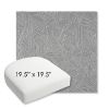 Picture of Leaf Structure Slate | 19.5" x 19.5" Bullnose Contoured Rounded Back Wicker Chair Cushion - Sunbrella© Fabric