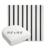Picture of Lido Indigo | 19.5" x 19.5" Bullnose Contoured Rounded Back Wicker Chair Cushion - Sunbrella© Fabric