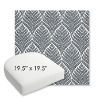 Picture of Linnaeus Indigo | 19.5" x 19.5" Bullnose Contoured Rounded Back Wicker Chair Cushion - Sunbrella© Fabric