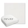 Picture of Linville Snow | 19.5" x 19.5" Bullnose Contoured Rounded Back Wicker Chair Cushion - Sunbrella© Fabric