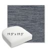 Picture of Litchfield Denim | 19.5" x 19.5" Bullnose Contoured Rounded Back Wicker Chair Cushion - Sunbrella© Fabric