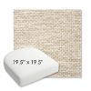 Picture of Litchfield Sand | 19.5" x 19.5" Bullnose Contoured Rounded Back Wicker Chair Cushion - Sunbrella© Fabric