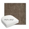 Picture of Margo Mink | 19.5" x 19.5" Bullnose Contoured Rounded Back Wicker Chair Cushion - Sunbrella© Fabric