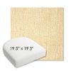 Picture of Margo Parchment | 19.5" x 19.5" Bullnose Contoured Rounded Back Wicker Chair Cushion - Sunbrella© Fabric