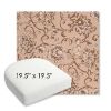 Picture of Martha Floral Dogwood | 19.5" x 19.5" Bullnose Contoured Rounded Back Wicker Chair Cushion - Sunbrella© Fabric