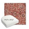 Picture of Martha Floral Rose Vine | 19.5" x 19.5" Bullnose Contoured Rounded Back Wicker Chair Cushion - Sunbrella© Fabric