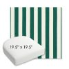 Picture of Mason Forest Green | 19.5" x 19.5" Bullnose Contoured Rounded Back Wicker Chair Cushion - Sunbrella© Fabric