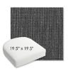 Picture of Metamorphic Slate | 19.5" x 19.5" Bullnose Contoured Rounded Back Wicker Chair Cushion - Sunbrella© Fabric