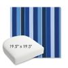 Picture of Milano Cobalt | 19.5" x 19.5" Bullnose Contoured Rounded Back Wicker Chair Cushion - Sunbrella© Fabric