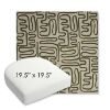 Picture of Nema Sagebrush | 19.5" x 19.5" Bullnose Contoured Rounded Back Wicker Chair Cushion - Sunbrella© Fabric