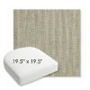 Picture of Nova Moss | 19.5" x 19.5" Bullnose Contoured Rounded Back Wicker Chair Cushion - Sunbrella© Fabric